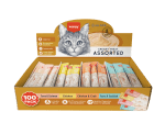 Wanpy Creamy Treat Assorted  - кремообразни лакомство за котки, кутия с микс от вкусове, 100х14 г