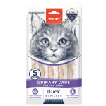 Wanpy Cat Urinary кремообразно лакомство за котки при проблеми с уринарния тракт, с патица и пиле, 5х14 г