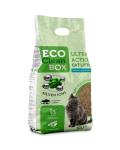 Eco Clean Box Ultra Аction - биоразградима котешка постелка от дървесни фибри със сребърни йони активен въглен, 10 л