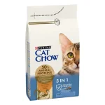 PURINA CAT CHOW 3in1 с Naturium - суха гранулирана храна за котки, против топки косми, за уринарно и дентално здраве, с пуешко месо