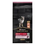 Purina Pro Plan Medium Puppy - суха храна за кученца от средни породи с чувствителна кожа, с високо съдържание на сьомга, 12 кг