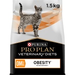 Purina Pro Plan Cat Veterinary Diets OM - лечебна суха храна за котки с наднормено тегло и уринарни проблеми, 1.5 кг