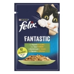 Purina Felix Fantastic Adult - пауч за котки, различни вкусове меса в желе, 26х85 г