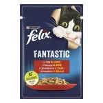 Purina Felix Fantastic Adult - пауч за котки, различни вкусове меса в желе, 26х85 г