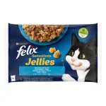 Purina Felix Sensations Adult - пауч за котки, различни вкусове меса в желе, 48х85 г