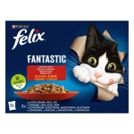Purina Felix Fantastic Adult - пауч за котки, различни вкусове меса в желе, 72х85 г