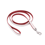 anipro повод с бяла копринена лента - розов и червен