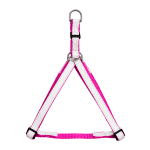 anipro нагръдник с бяла копринена лента - розов и червен