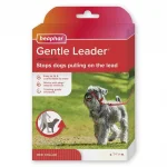 Beaphar Gentle Leader повод срещу дърпане за куче, червен, за дребни, средни или едри породи