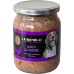 Leopold Dog консервира храна за кучета, различни вкусове, буркан, 6х500 г