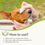 Beaphar Pet Wipes биоразградими мокри кърпички за кучета и котки, с алое вера, 30 бр.