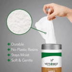 Vet`s Best Flea&Tick Wipes кърпички за куче срещу бълхи и кърлежи, 50 бр