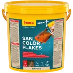 sera San Nature - оцветяваща храна за рибки на люспи, с 10% Крил за развитие на естествен цвят