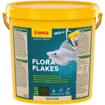sera Flora Nature - храна на люспи за рибки, на растителна основа със спирулина с висок процент каротеноиди