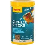 sera Cichlids Sticks Nature - основна храна на пръчици за всеядни, средни и големи цихлиди