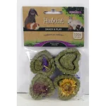 ESVE Habitat лакомства за гризачи и зайци, сърчица от тимотейка, невен, роза и незабравка, 4 броя