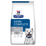 Hill's Prescription Diet Canine Derm Complete Mini - лечебна суха  храна за кучета с хранителни алергии и алергии от околната среда, за малки и мини породи, с яйца и ориз