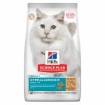 Hill's Science Plan Hypoallergenic Cat - хипоалергенна суха храна за чувствителни котки над 1 година, без зърно, с яйчен и насекомен протеин