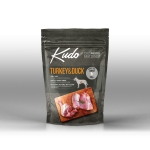 Kudo Turkey&Duck Medium&Maxi Junior - студено пресована храна с пуешко и патешко, за малки кученца от средни и едри породи до 1 г.