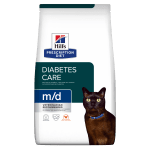 Hill's Prescription Diet Feline m/d - лечебна храна за котки при диабет, за отслабване и за регулиране на кръвната захар, 1.5 кг