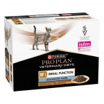 Purina Pro Plan Cat Veterinary Diets NF Renal - лечебна храна, паучове за котки с пилешко, при бъбречни проблеми, 10х85 г