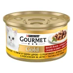 Purina Gourmet Gold - консервирана храна за котки, месни хапки в сос, различни вкусове, 24x85 г
