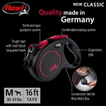 flexi Classic Black Fire M Tapе лента, до 25кг, черно/червено