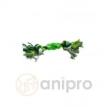 anipro Играчка въже с PVC възел бяло/зелено 30 см, 140-150 г