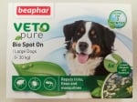 beaphar Veto Pure Bio Spot On - репелентни капки за кучета от едри породи, 6 пипети