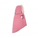 anipro, ватирано яке за куче с качулка&nbsp;обточена с гарнитура от еко кожа&nbsp;модел Daisy - розово