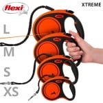 flexi Xtreme - лента, автоматичен повод за куче, цвят оранжев, различни размери