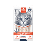 Wanpy Cat Digestive Health кремообразно лакомство за котки, за добро храносмилане, пилешко и сьомга, 5х14 г