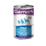 GEMON Adult Light Tuna – консервирана храна за кучета в зряла възраст, пастет с риба тон с намалено количество калории, 24х400 г