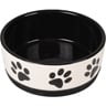 Керамична купа за кучета Кензо, 14 см, 440 мл, черно/бяло NS