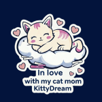 1 x Стикер "In love with my cat mom KittyDream", Брой