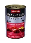 GranCarno Sensetive консерва за кучета с говеждо + картофи, 400 г