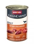 GranCarno консерва за кучета над 1 г. с патица, шкембе и птичи сърца, 400 г