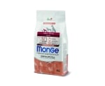 Monge Monoprotein Superpremium Mini Adult – суха храна за израснали кучета, моно-протеинова рецепта със сьомга и ориз, за малки и мини породи