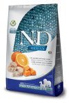 N&D Ocean Medium/Maxi Adult - суха храна за кучета, без зърно, с риба треска, тиква и портокал, за средни и едри породи над 1 г.	