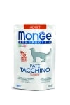 Monge Monoprotein Adult Cat - паучове за израснали котки, моно-протениови рецепти, 28х85 г