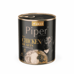Piper Adult - консерва за кучета, с пилешки сърца, кафяв ориз и спанак, 800 г