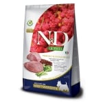 N&D Quinoa Weight Management Mini Adult - суха храна за кучета за поддържане на идеално тегло, с агнешко, киноа, броколи и аспержи, за малки и мини породи над 1 г.