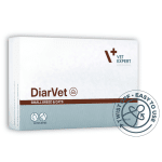 VetExpert DiarVet Small breed and Cats ( twist-off) - хранителна добавка под формата на капсули за котки и дребни породи кучета с упорита или тежка диария