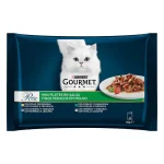 Purina Gourmet Pеrle - паучове за котки, мини филенца месо със зеленчуци, различни вкусове, 48x85 g