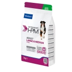 Virbac VETERINARY HPM Adult Dog Large & Medium - пълноценна суха профилактична храна, без топлинна обработка за кучета над 12 м., средни и едри породи