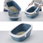 Котешка тоалетна Simba Sift бяло/син камък, за едри породи-три части