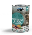 TUNDRA - консервирана храна за израснали кучета, вкус: говеждо, еленско и сьомга