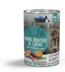 TUNDRA - консервирана храна за израснали кучета, вкус: говеждо, еленско и сьомга