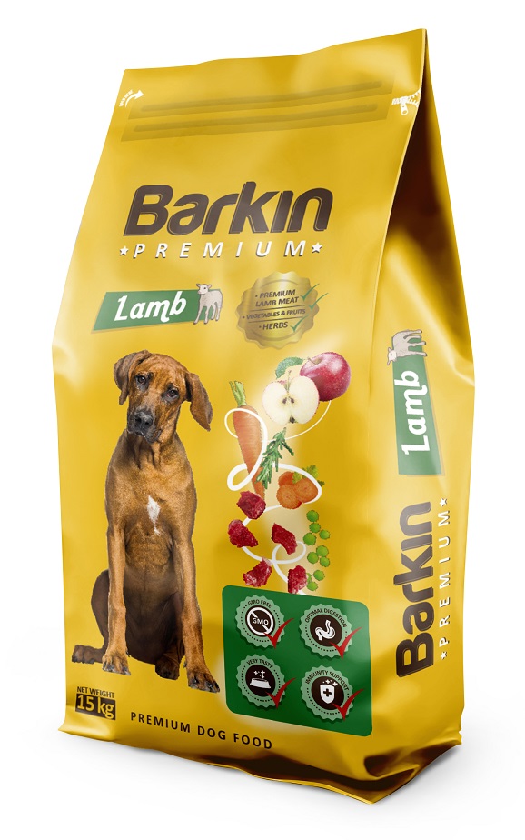 Barkin Premium Lamb - храна за кучета с агне - за всички породи над 1 год., 15 кг