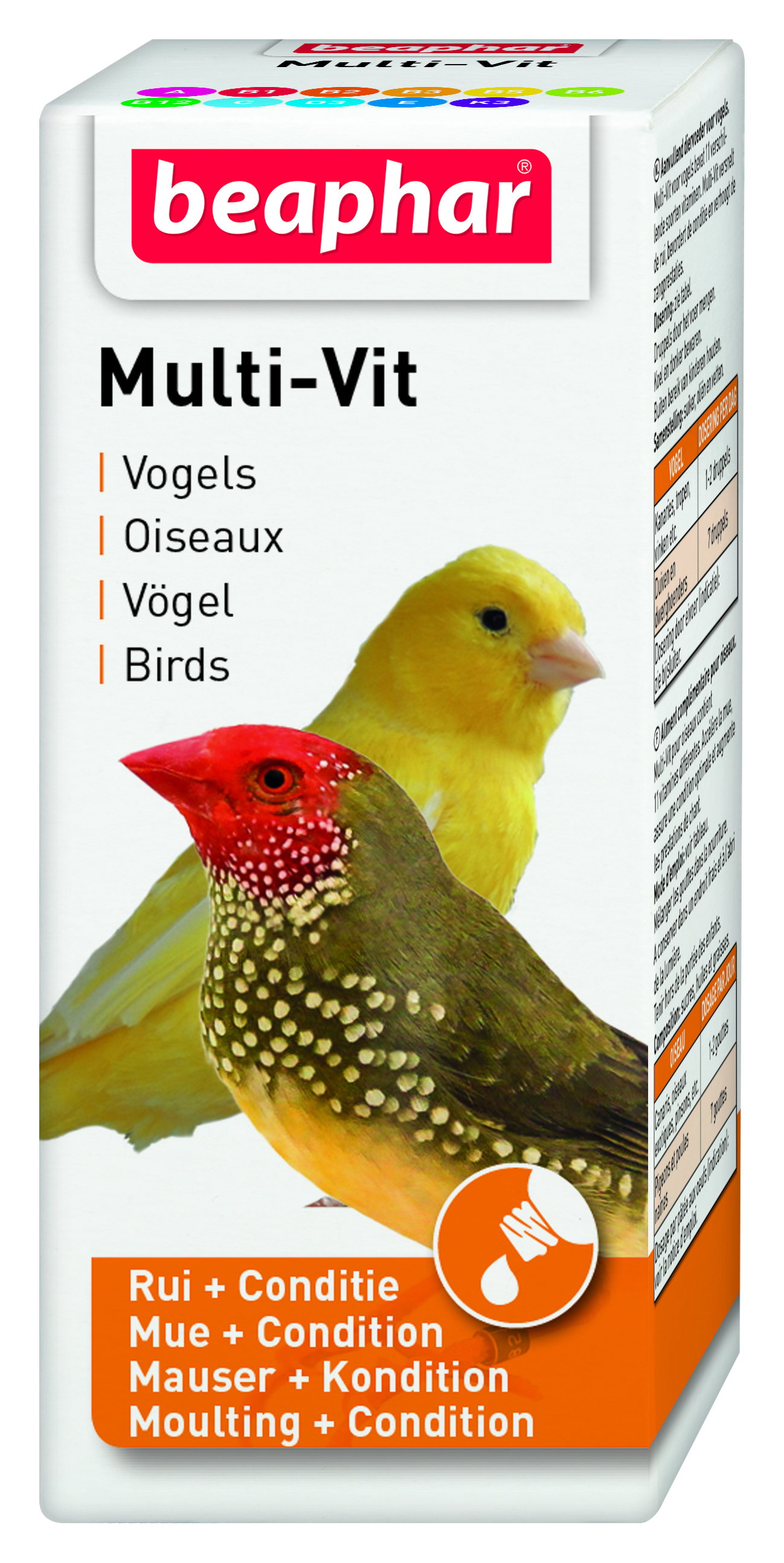Мултивитамини за декоративни птици Bird Vitamin 20мл, Beaphar
